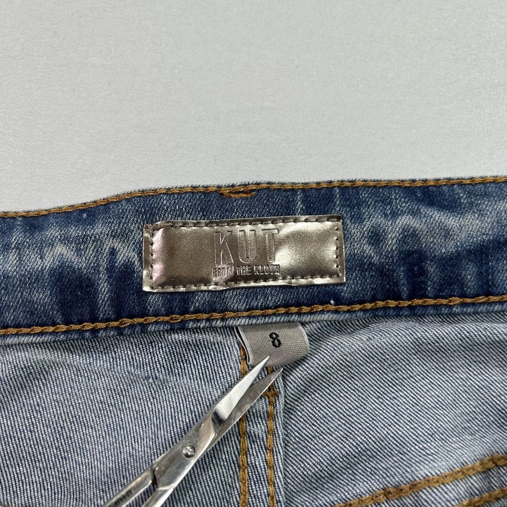 Kut From The Kloth Jeans Womens 8 Charlotte High Rise Fab Ab Culotte Wide Leg De - Picture 5 of 13